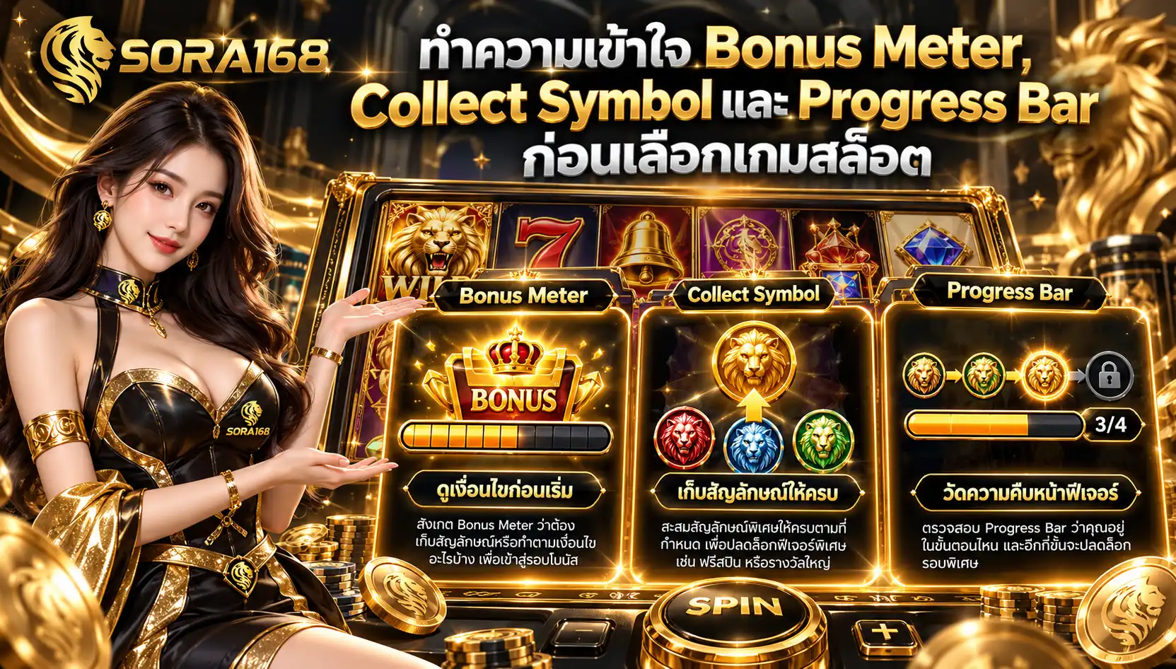 ทำความเข้าใจ Bonus Meter, Collect Symbol และ Progress Bar ก่อนเลือกเกมสล็อต